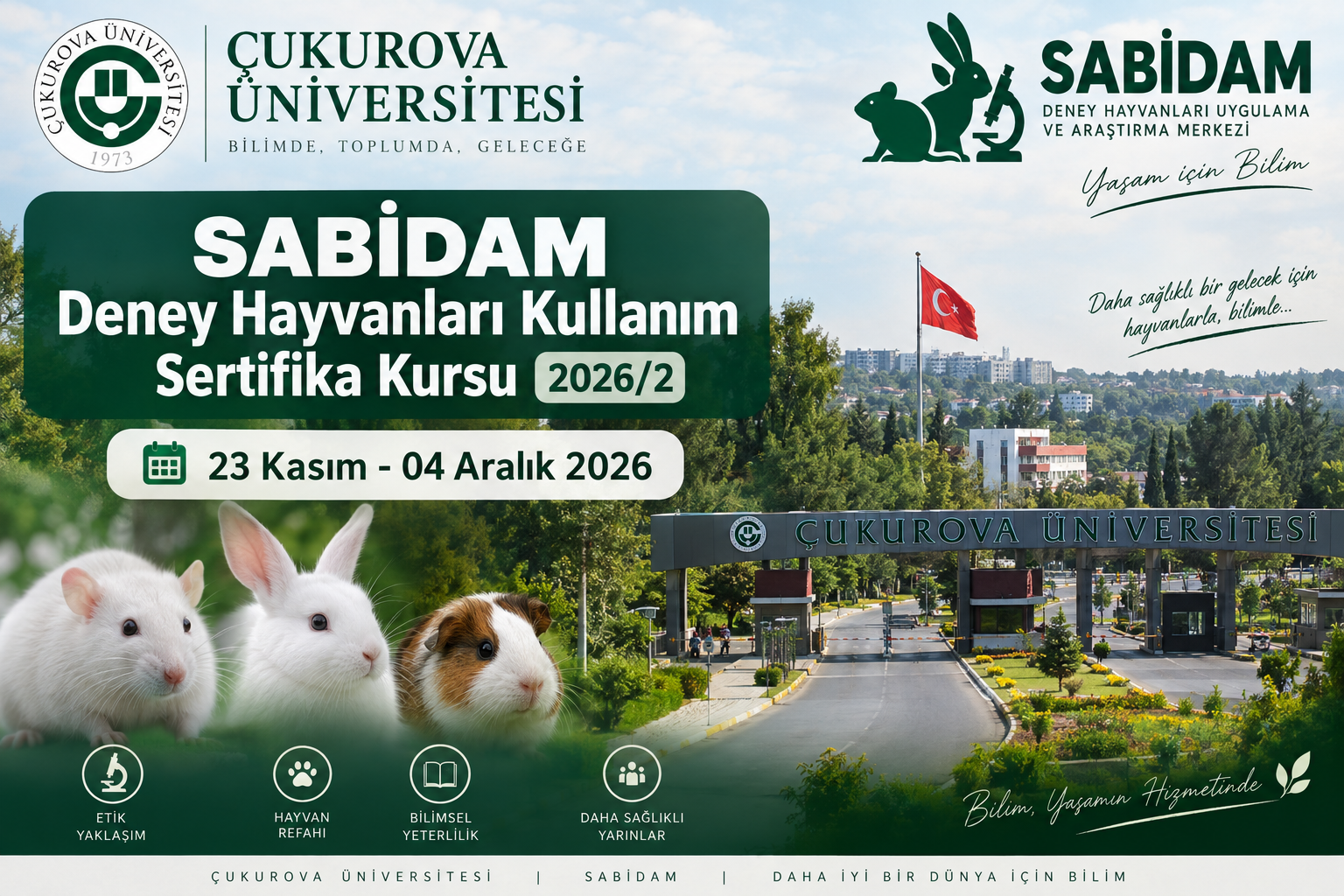 Deney Hayvanları Kullanım Sertifika Kursu 2026/2